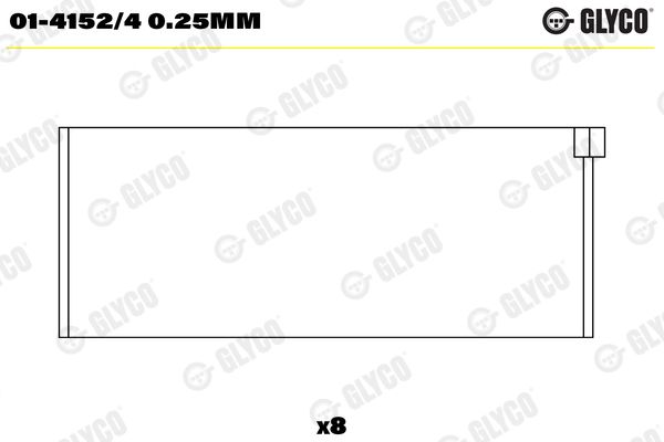 Шатунный подшипник GLYCO 0141524025MM