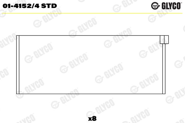 Шатунный подшипник GLYCO 0141524STD