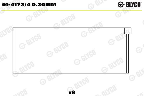 Шатунный подшипник GLYCO 0141734030MM