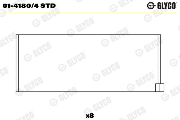 Шатунный подшипник GLYCO 0141804STD