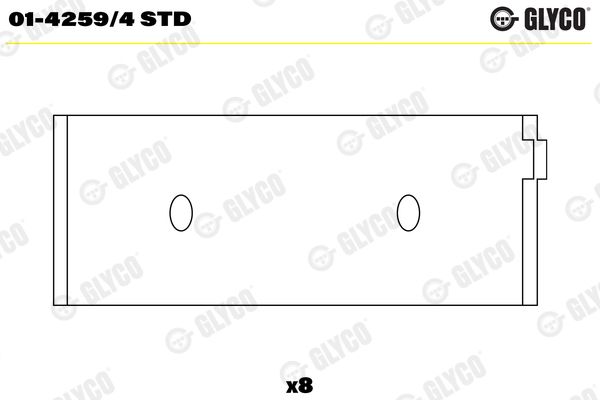 Шатунный подшипник GLYCO 0142594STD