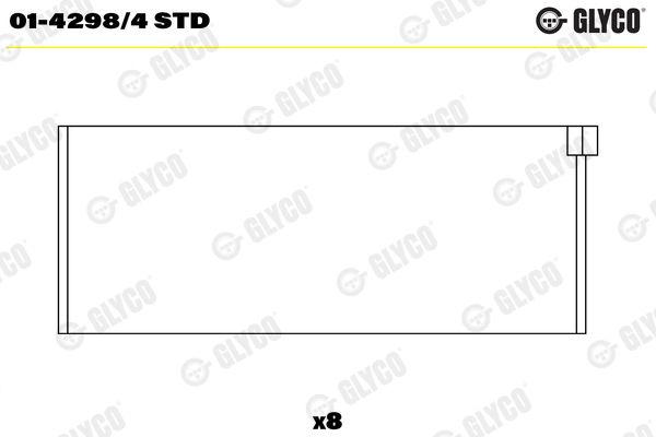 Шатунный подшипник GLYCO 0142984STD
