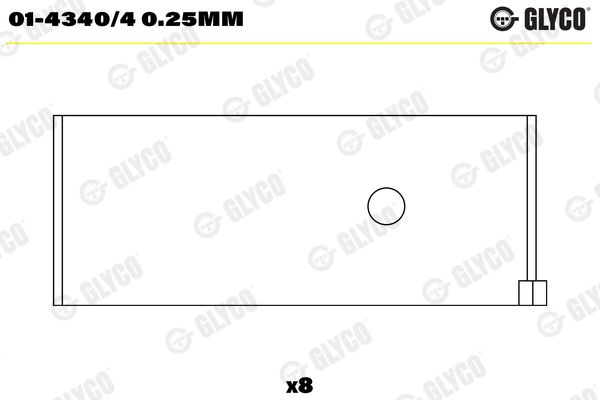 Шатунный подшипник GLYCO 0143404025MM