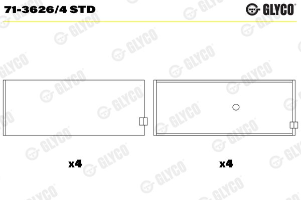 Шатунный подшипник GLYCO 7136264STD