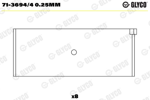 Шатунный подшипник GLYCO 7136944025MM