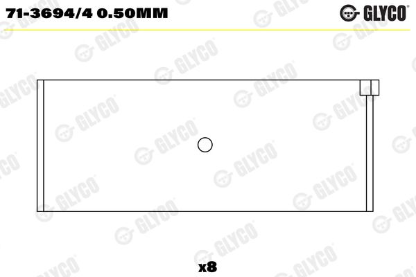 Шатунный подшипник GLYCO 7136944050MM