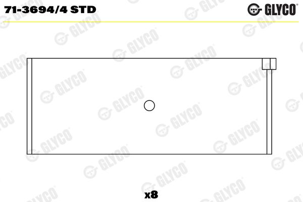 Шатунный подшипник GLYCO 7136944STD