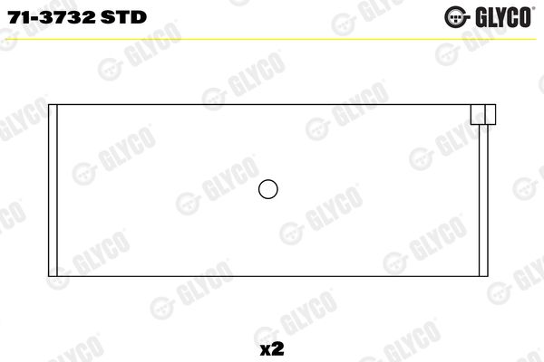 Шатунный подшипник GLYCO 713732STD