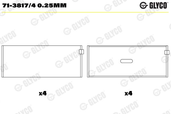 Шатунный подшипник GLYCO 7138174025MM