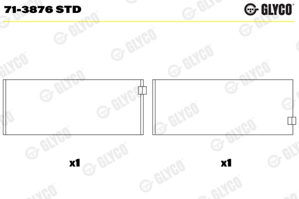 Шатунный подшипник GLYCO 713876STD