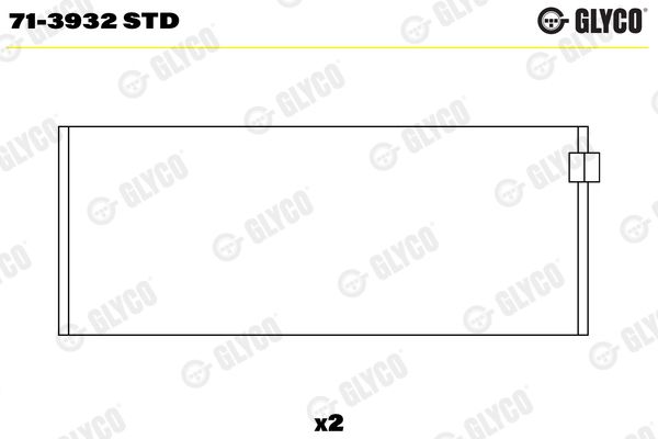 Шатунный подшипник GLYCO 713932STD