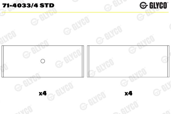 Шатунный подшипник GLYCO 7140334STD