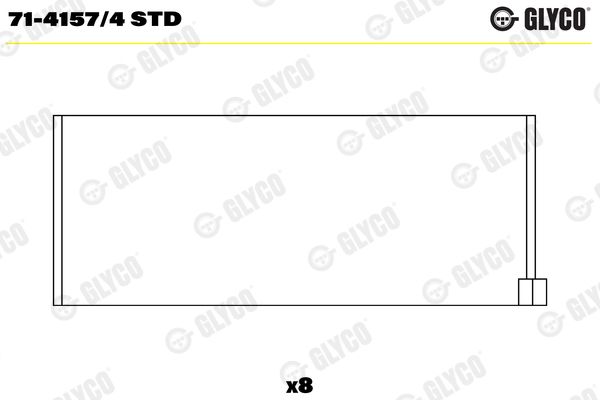 Шатунный подшипник GLYCO 7141574STD