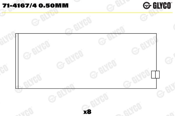 Шатунный подшипник GLYCO 7141674050MM