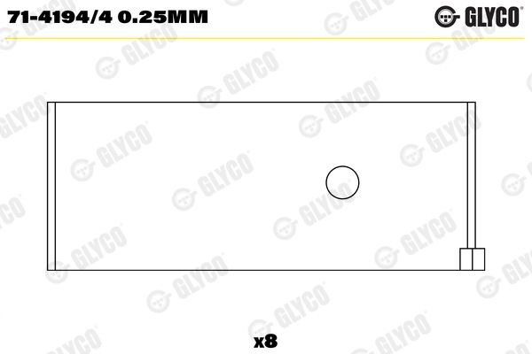 Шатунный подшипник GLYCO 7141944025MM
