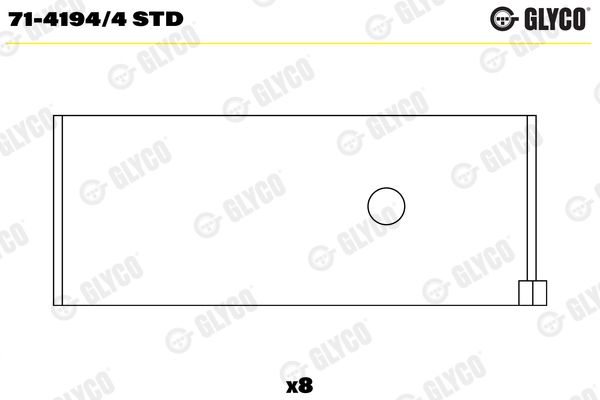 Шатунный подшипник GLYCO 7141944STD