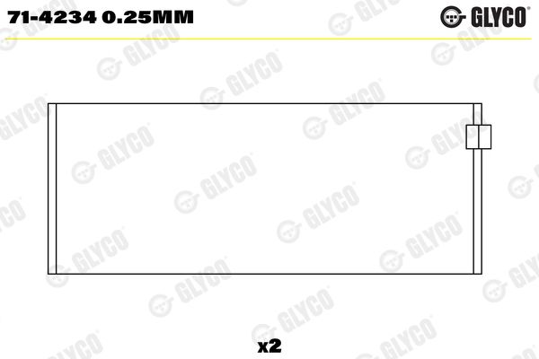 Шатунный подшипник GLYCO 714234025MM