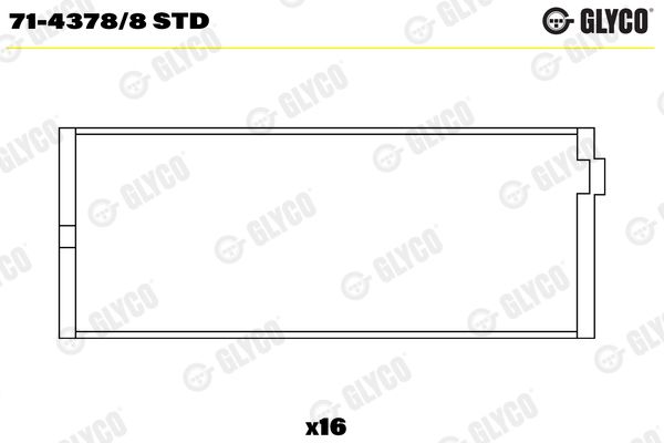 Шатунный подшипник GLYCO 7143788STD