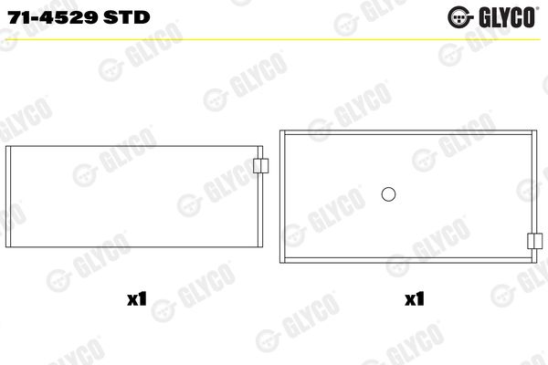 Шатунный подшипник GLYCO 714529STD