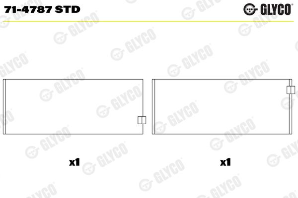 Шатунный подшипник GLYCO 714787STD
