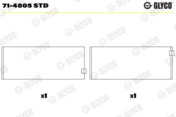 Шатунный подшипник GLYCO 714805STD
