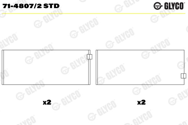 Шатунный подшипник GLYCO 7148072STD