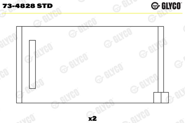 Подшипник распредвала GLYCO 734828STD