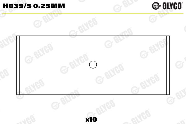 Подшипник коленвала GLYCO H0395025MM