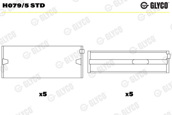 Подшипник коленвала GLYCO H0795STD