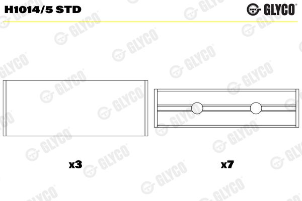 Подшипник коленвала GLYCO H10145STD