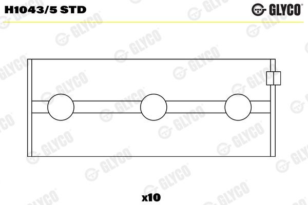 Подшипник коленвала GLYCO H10435STD