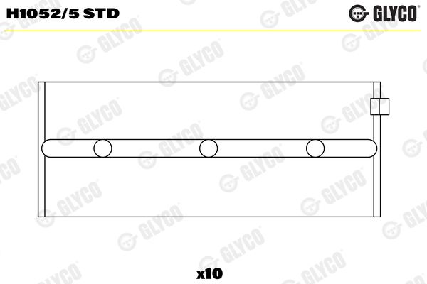 Подшипник коленвала GLYCO H10525STD