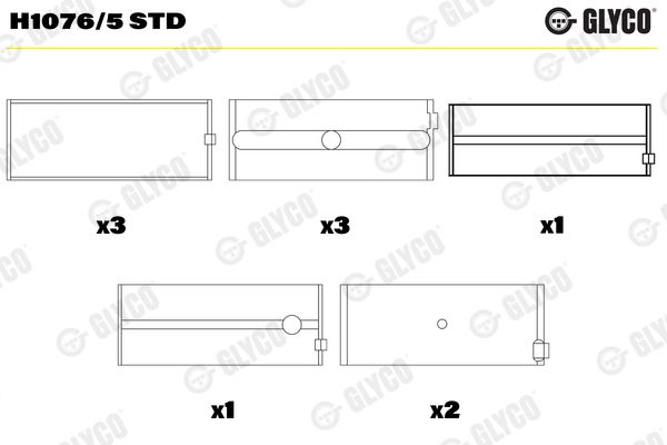 Подшипник коленвала GLYCO H10765STD