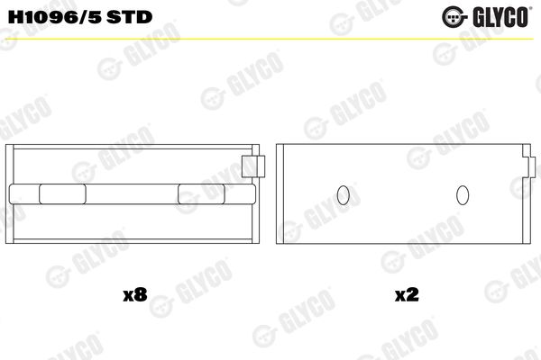 Подшипник коленвала GLYCO H10965STD