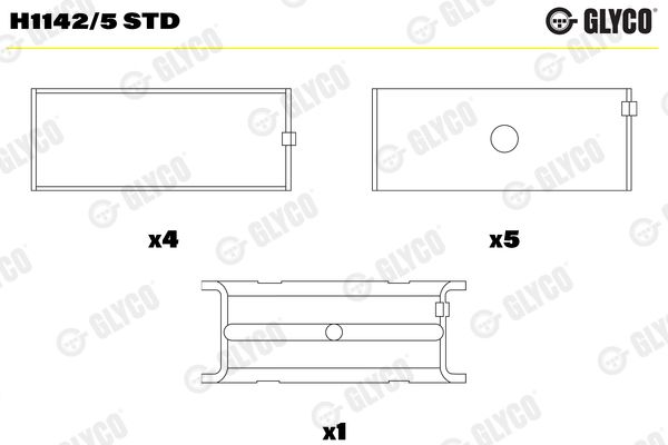 Подшипник коленвала GLYCO H11425STD