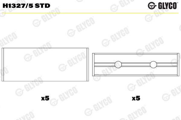 Подшипник коленвала GLYCO H13275STD