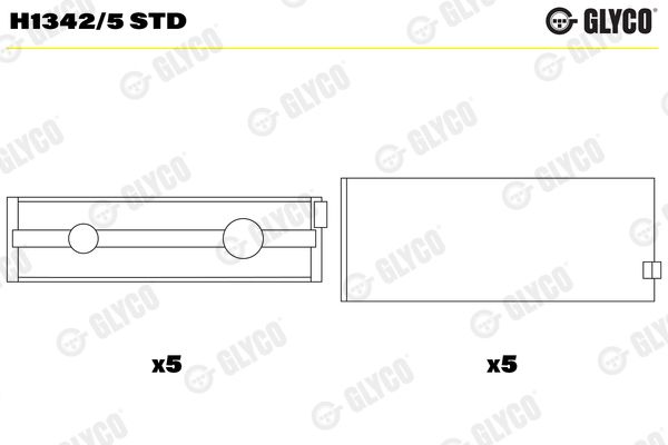 Подшипник коленвала GLYCO H13425STD