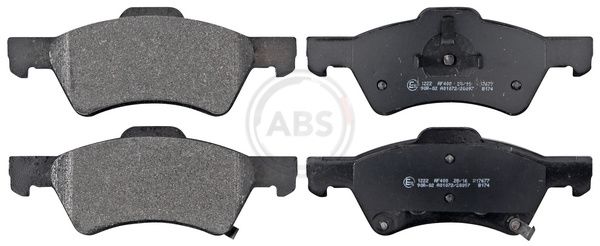 Комплект тормозных колодок, дисковый тормоз ABS 38857