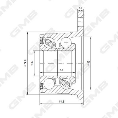 Ступица колеса GMB GH21390T
