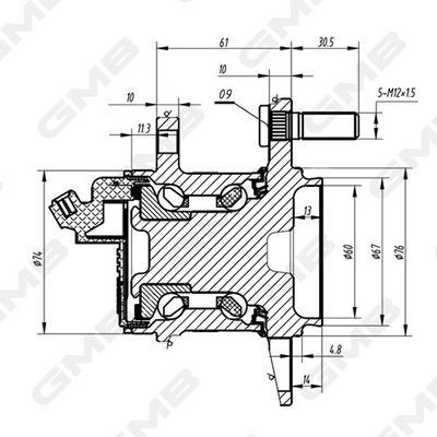 Ступица колеса GMB GH35110A