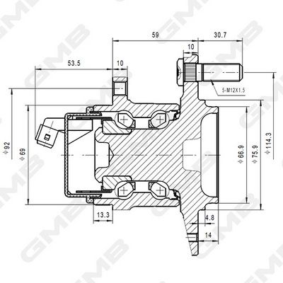 Ступица колеса GMB GH35210A
