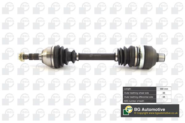 Приводной вал BGA DS9516R