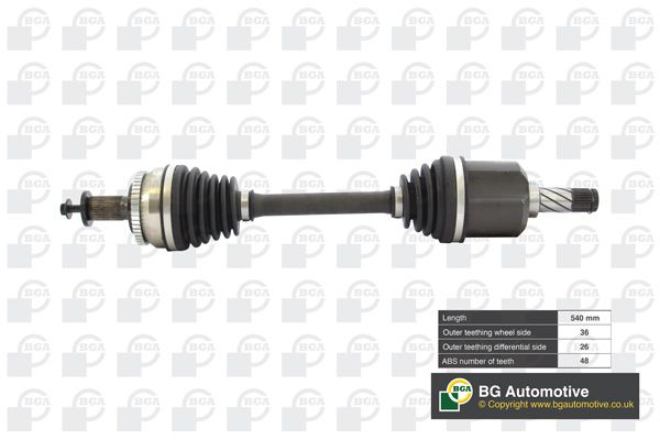 Приводной вал BGA DS9706LA