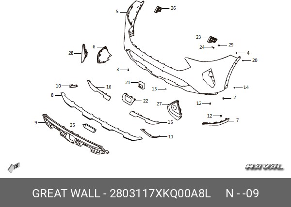 Запчасть HAVAL 2803117XKQ00A8L