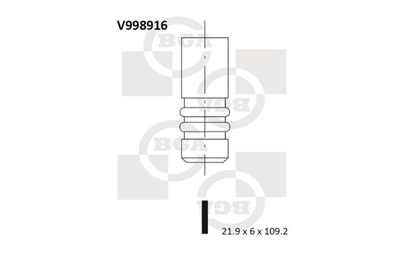 Впускной клапан BGA V998916