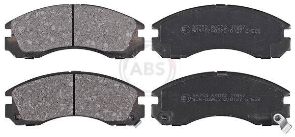 Комплект тормозных колодок, дисковый тормоз ABS 36753