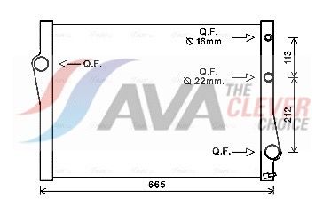 Радиатор, охлаждение двигателя AVA BWA2471