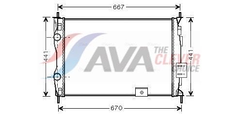 Радиатор, охлаждение двигателя AVA DNA2279