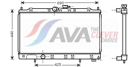 Радиатор, охлаждение двигателя AVA MT2122