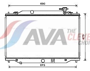 Радиатор, охлаждение двигателя AVA MZ2270